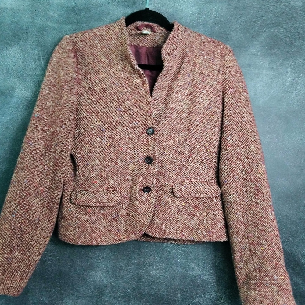 OLD NAVY | Red Tweed Cropped Blazer Size Small
